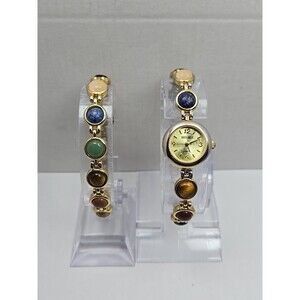 Kessaris Womens Cabochon Stone Watch Matching Bracelet Set Quartz New Battery